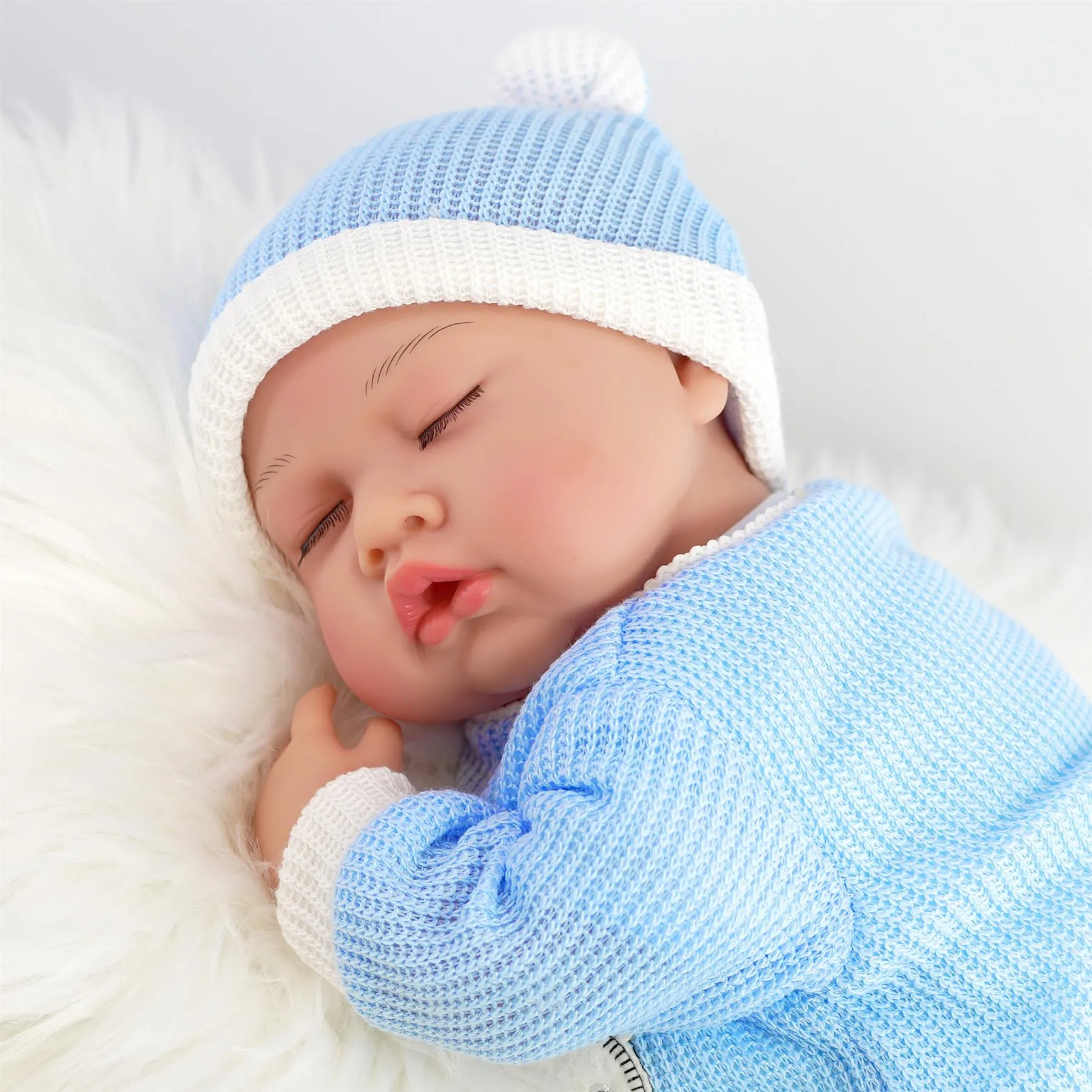 BiBi Doll Reborn Sleeping Boy "Periwinkle" (50 cm / 20")