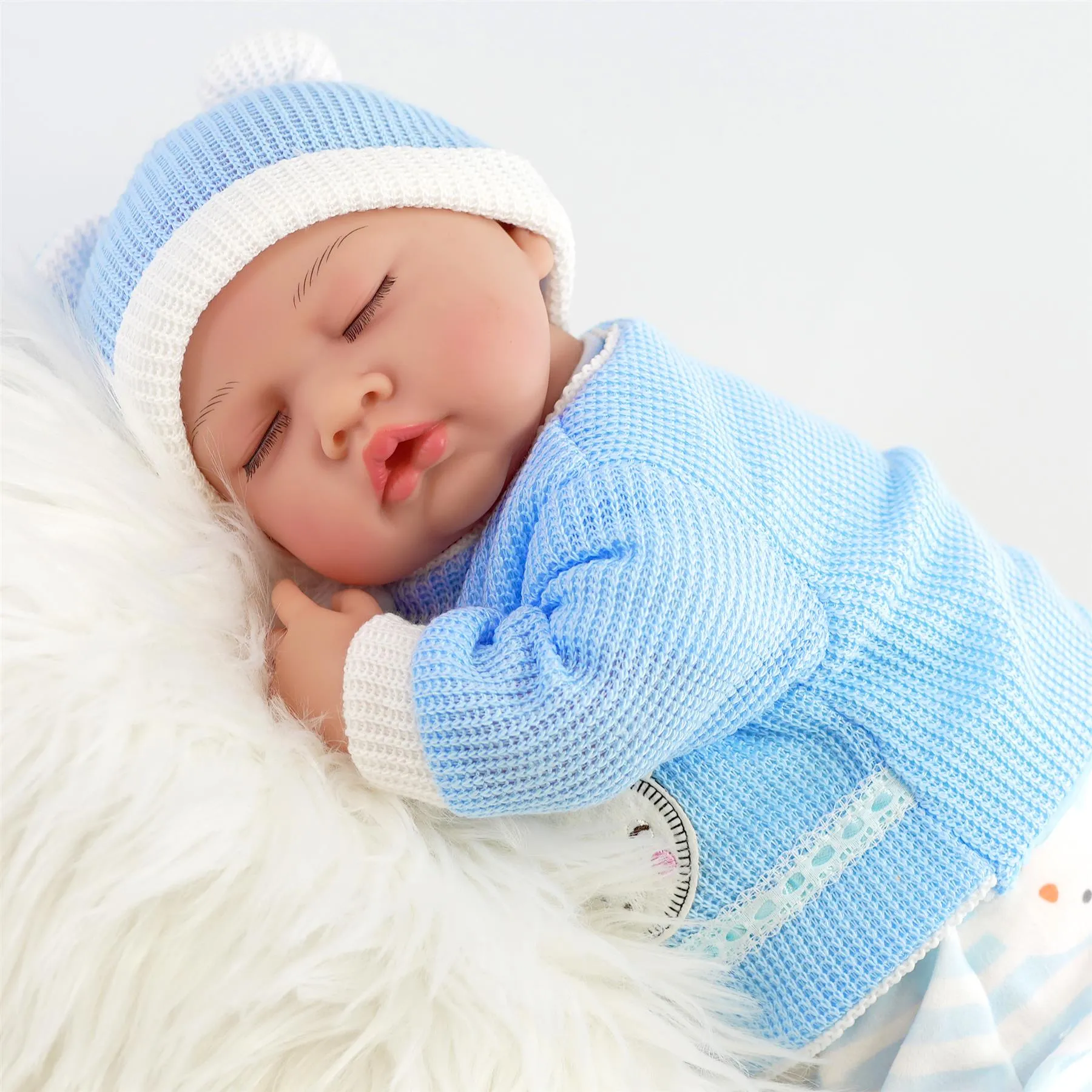 BiBi Doll Reborn Sleeping Boy "Periwinkle" (50 cm / 20")