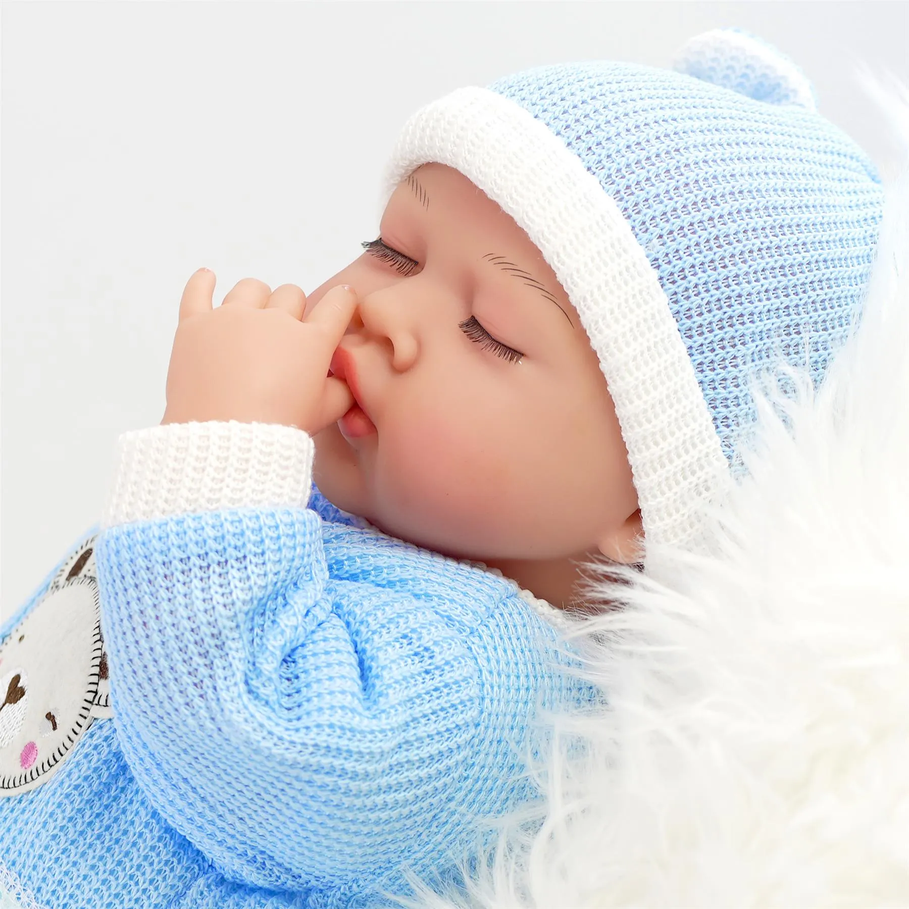 BiBi Doll Reborn Sleeping Boy "Periwinkle" (50 cm / 20")