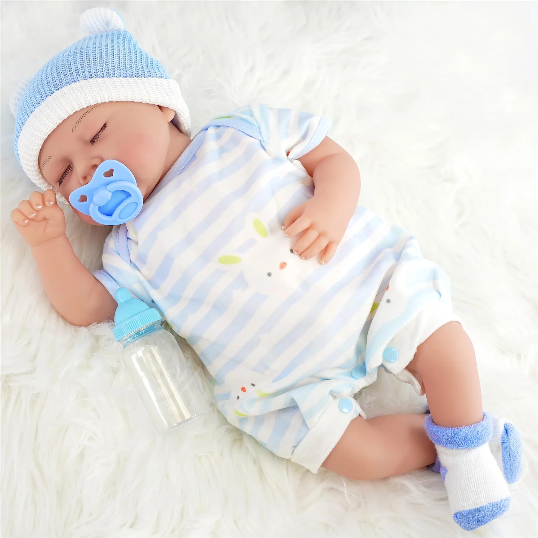 BiBi Doll Reborn Sleeping Boy "Periwinkle" (50 cm / 20")