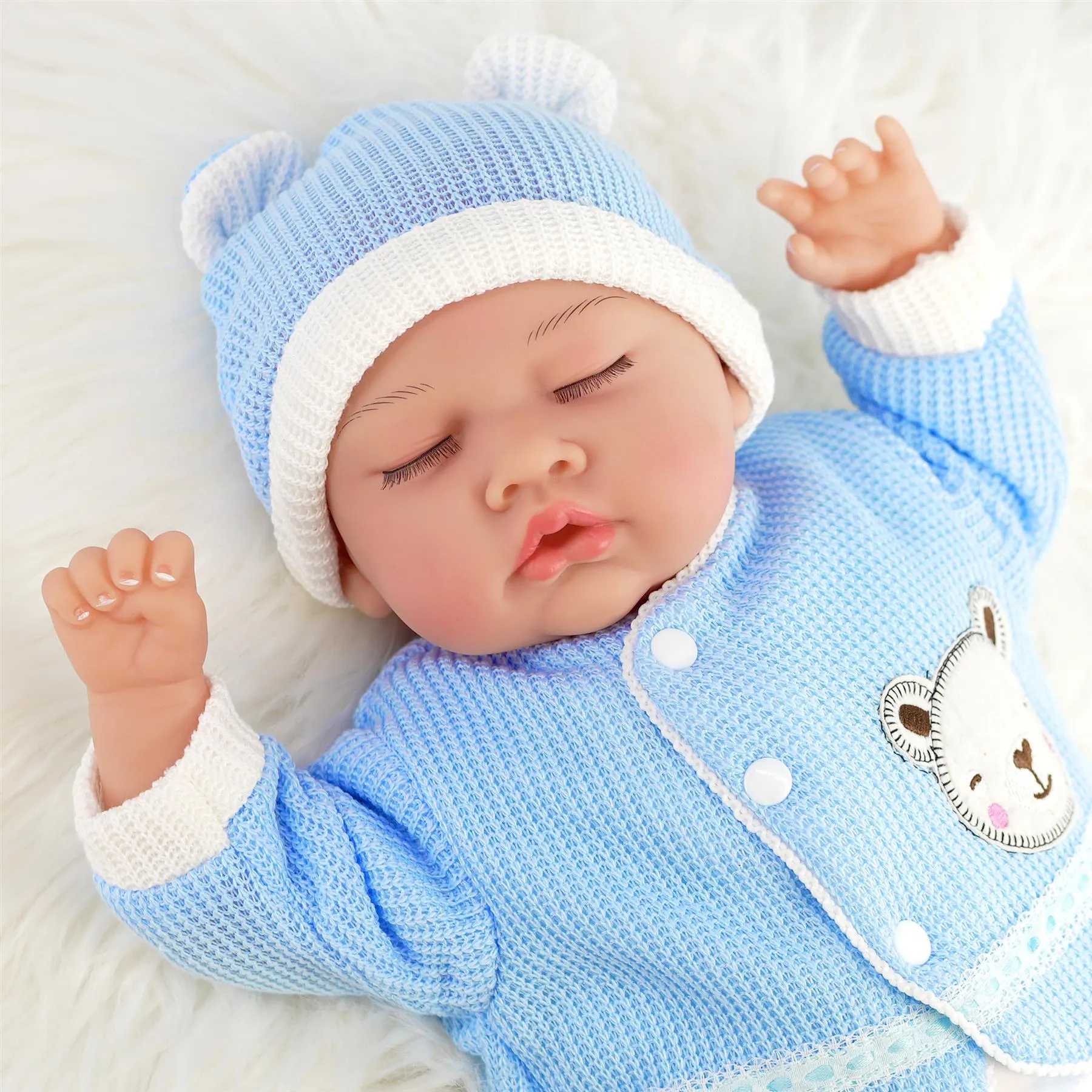 BiBi Doll Reborn Sleeping Boy "Periwinkle" (50 cm / 20")