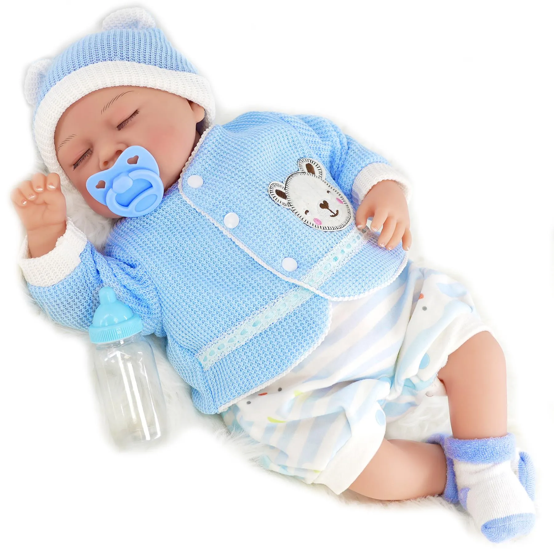 BiBi Doll Reborn Sleeping Boy "Periwinkle" (50 cm / 20")