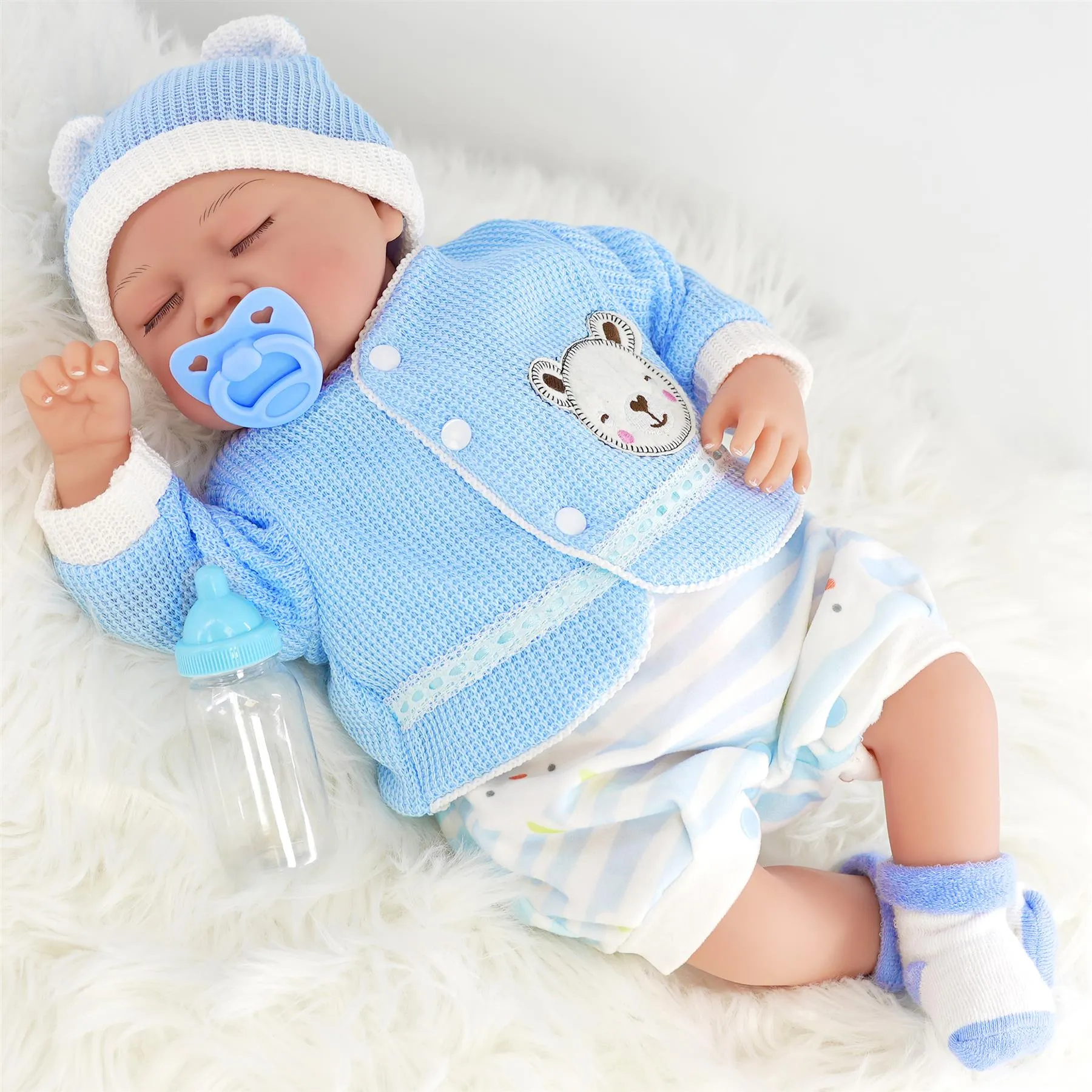 BiBi Doll Reborn Sleeping Boy "Periwinkle" (50 cm / 20")