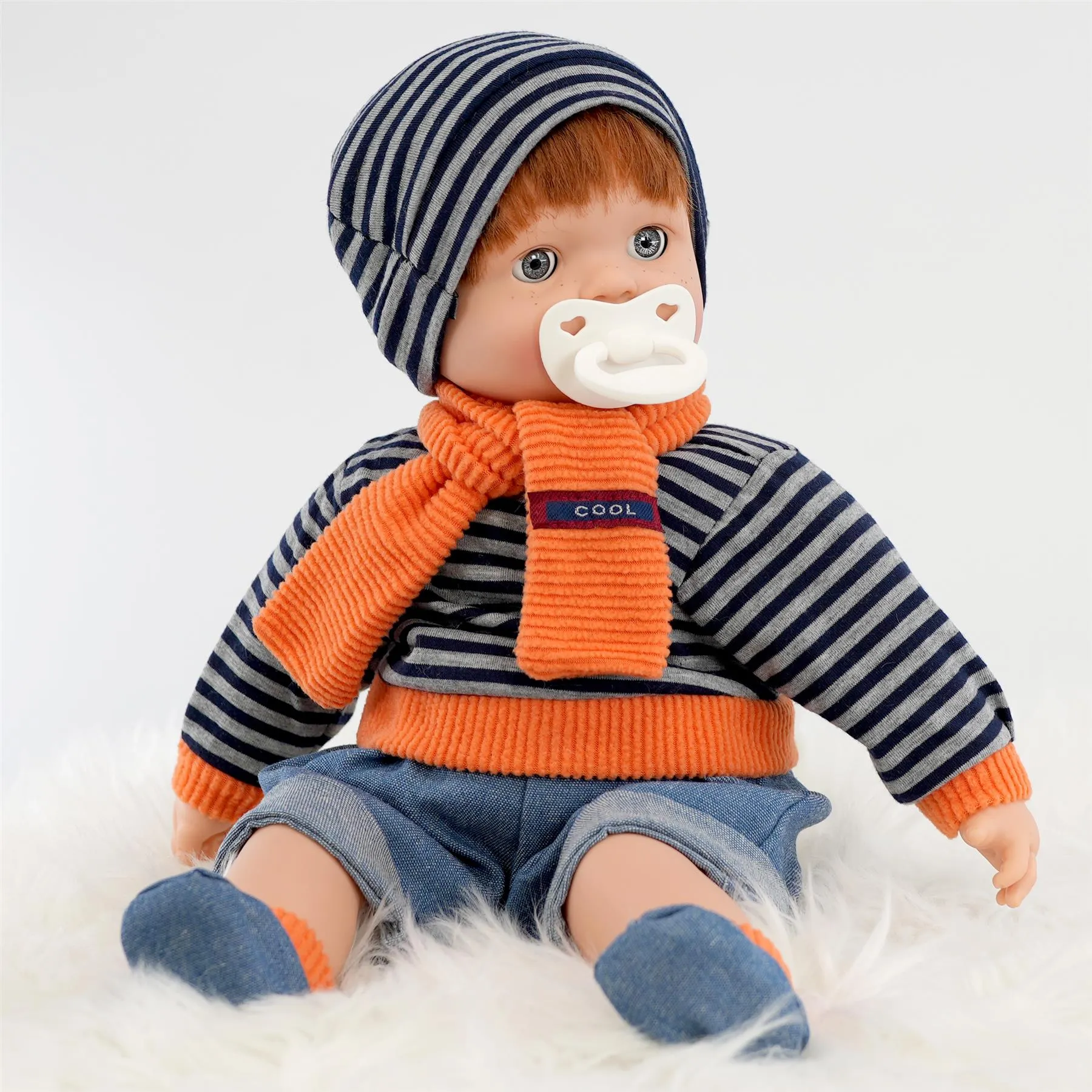 BiBi Sleeping Ginger Boy Doll (45 cm / 18")