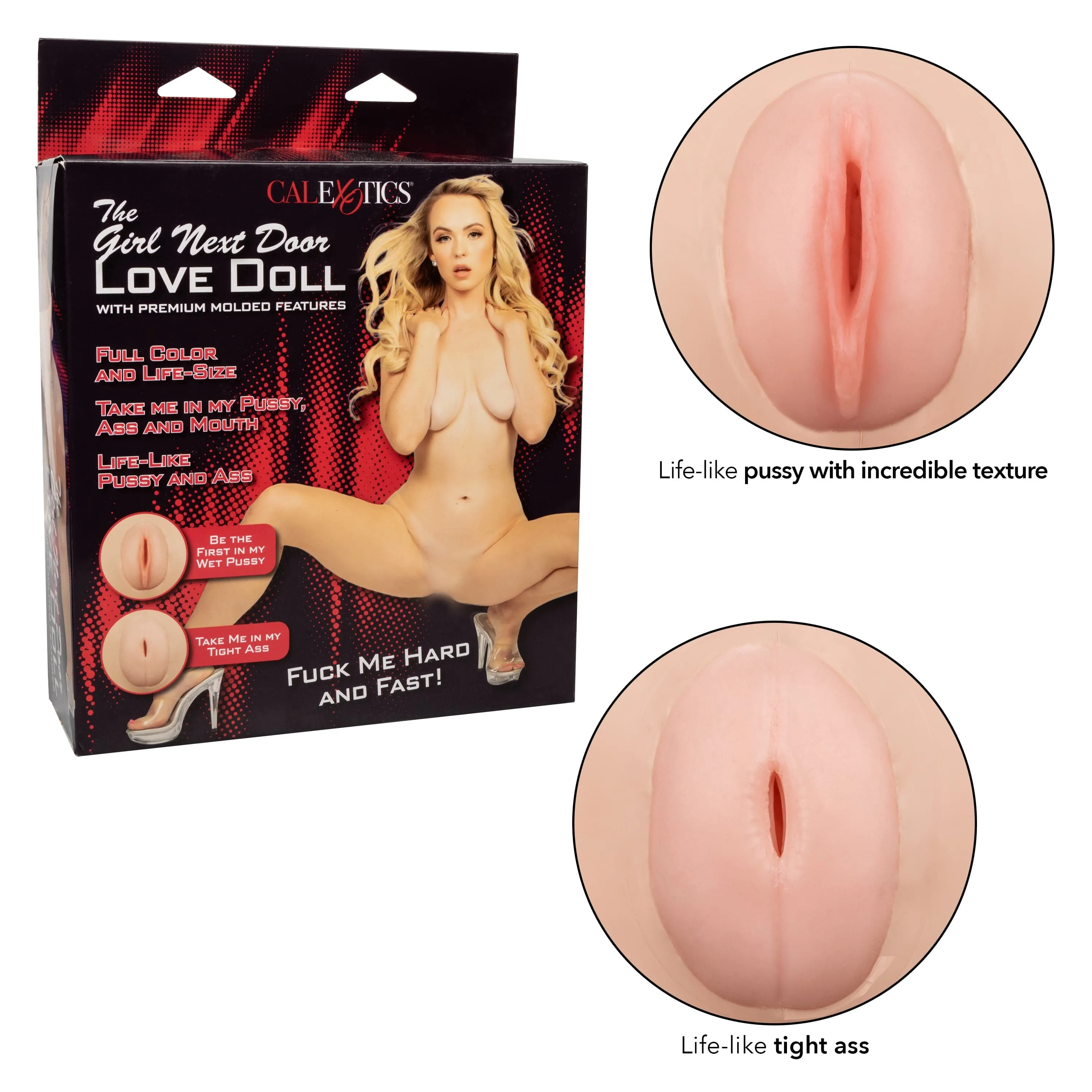 California Exotics - The Girl Next Door Inflatable Love Doll Masturbator (Beige)