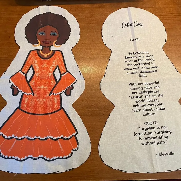 Celia Cruz DIY Doll Fabric