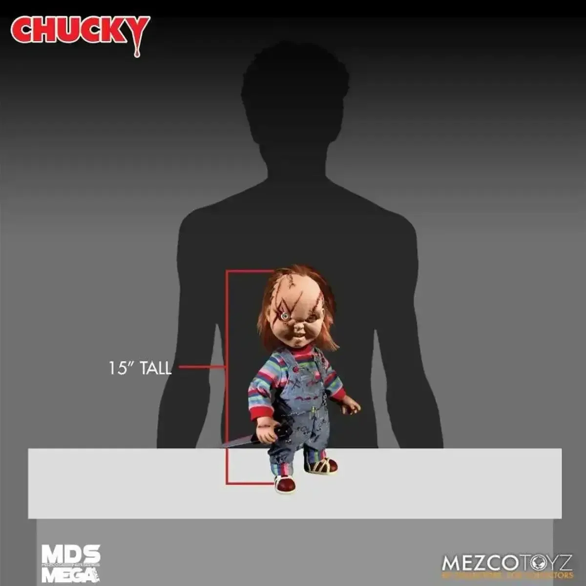 Child's Play Chucky Talking Mega-Scale (Scared Face) 15-Inch Doll