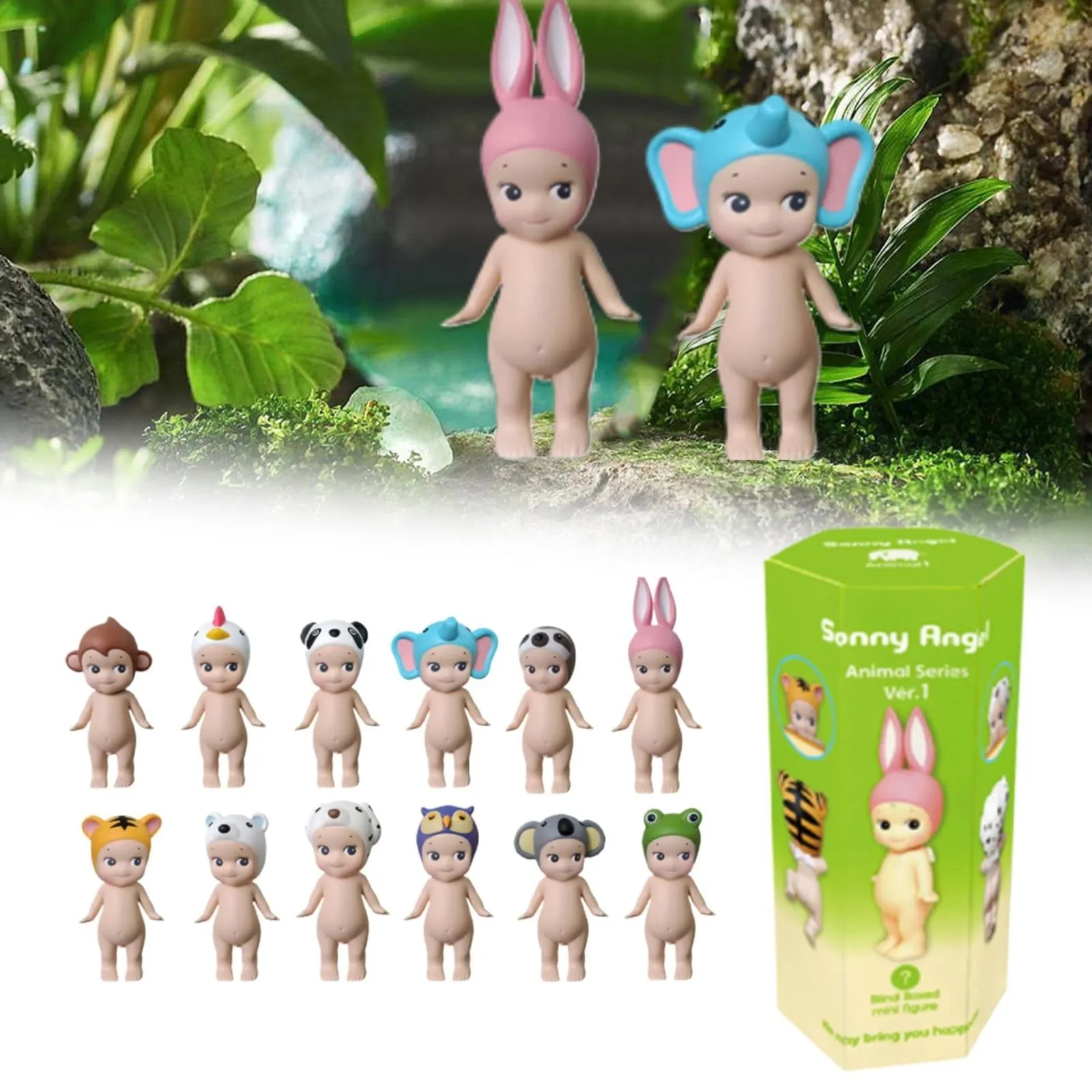 classic Sonny Angel HIPPERS Cat Life Series - 18 Pcs Blind Box - Mini Figure Blind Box Clearance! Animal Series Ver.1