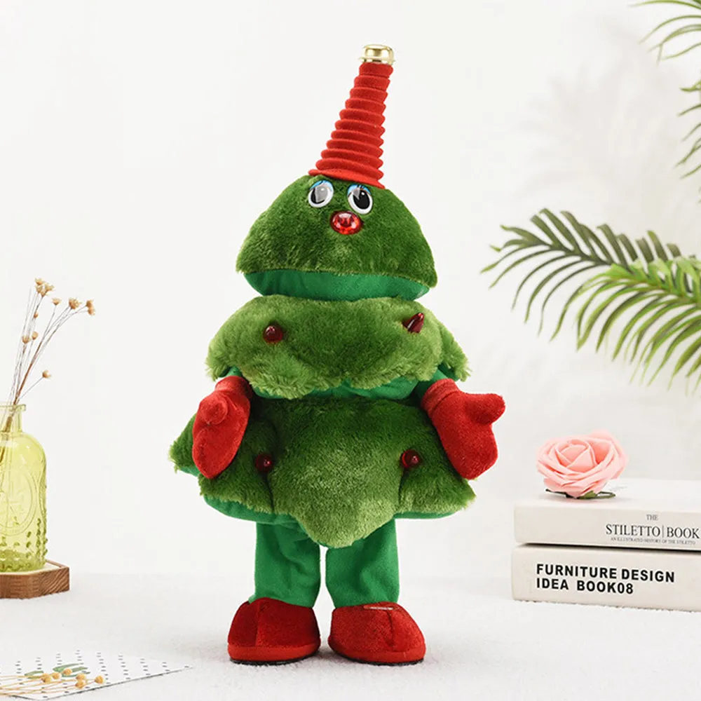 Creative Glowing Dancing Christmas Tree Plush Toys For Kids Christmas Gift, TO0015