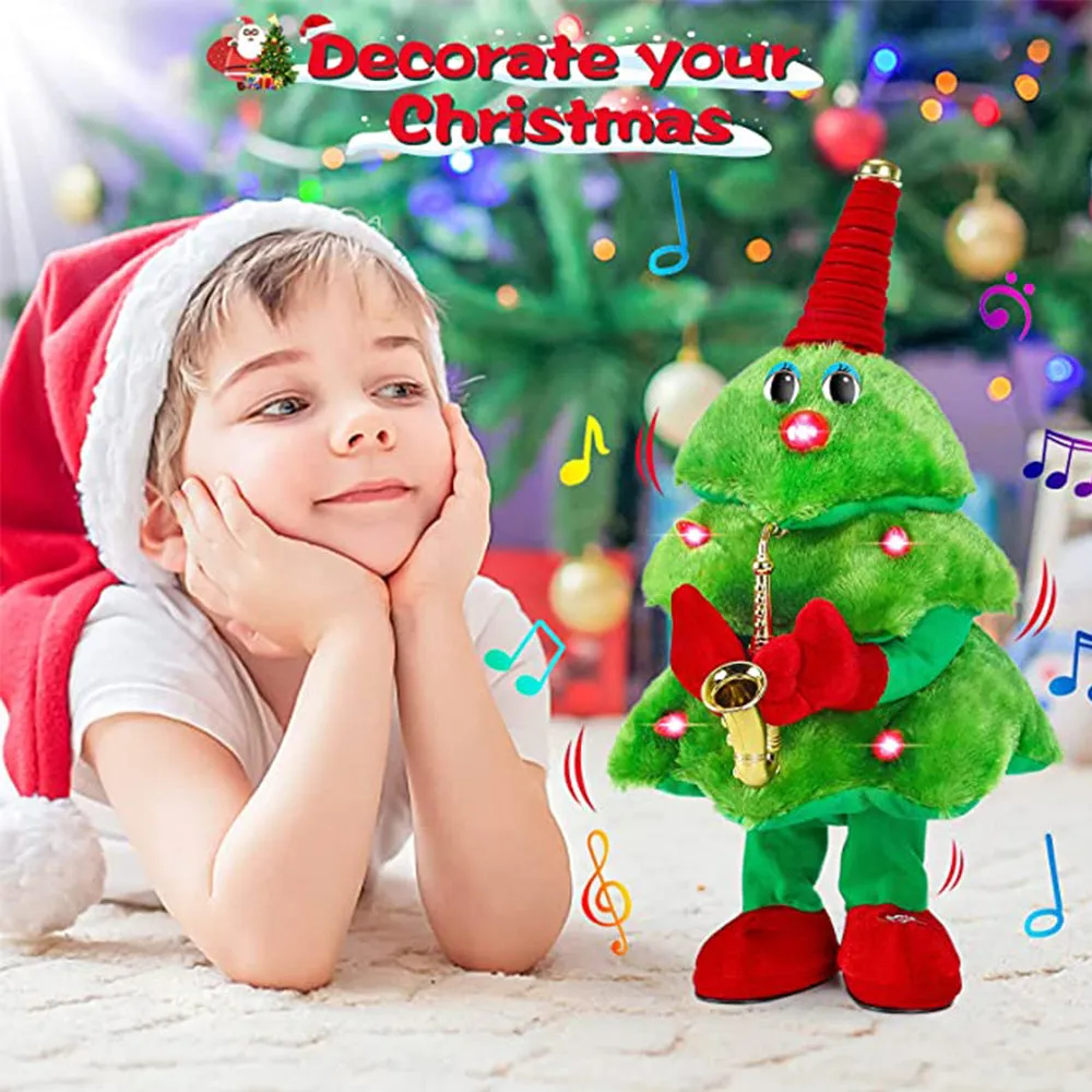 Creative Glowing Dancing Christmas Tree Plush Toys For Kids Christmas Gift, TO0015