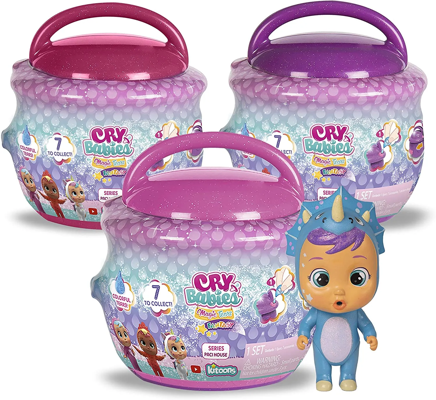 Cry Babies Magic Tears Paci House, Multi - Tears Characters With 9 Accessories