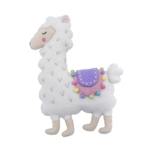 Cute Llama Cushion - purple/pink