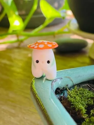 Cute Mushroom Miniature Dolls for Children and Adults,Printed, Mushroom Miniatures