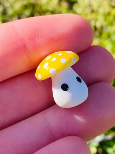 Cute Mushroom Miniature Dolls for Children and Adults,Printed, Mushroom Miniatures