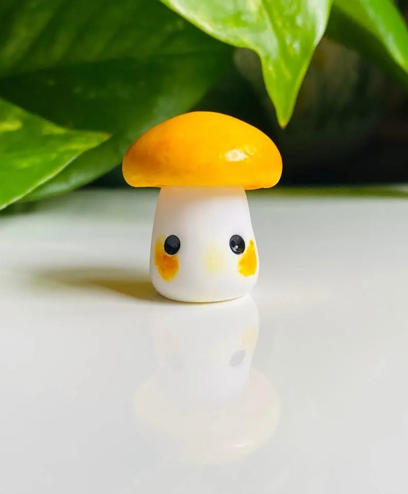 Cute Mushroom Miniature Dolls for Children and Adults,Printed, Mushroom Miniatures