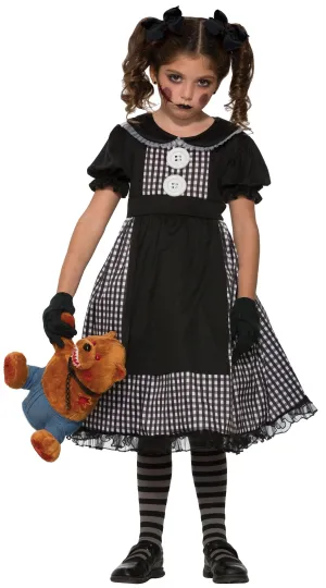 Dark Rag Doll Costume Girls