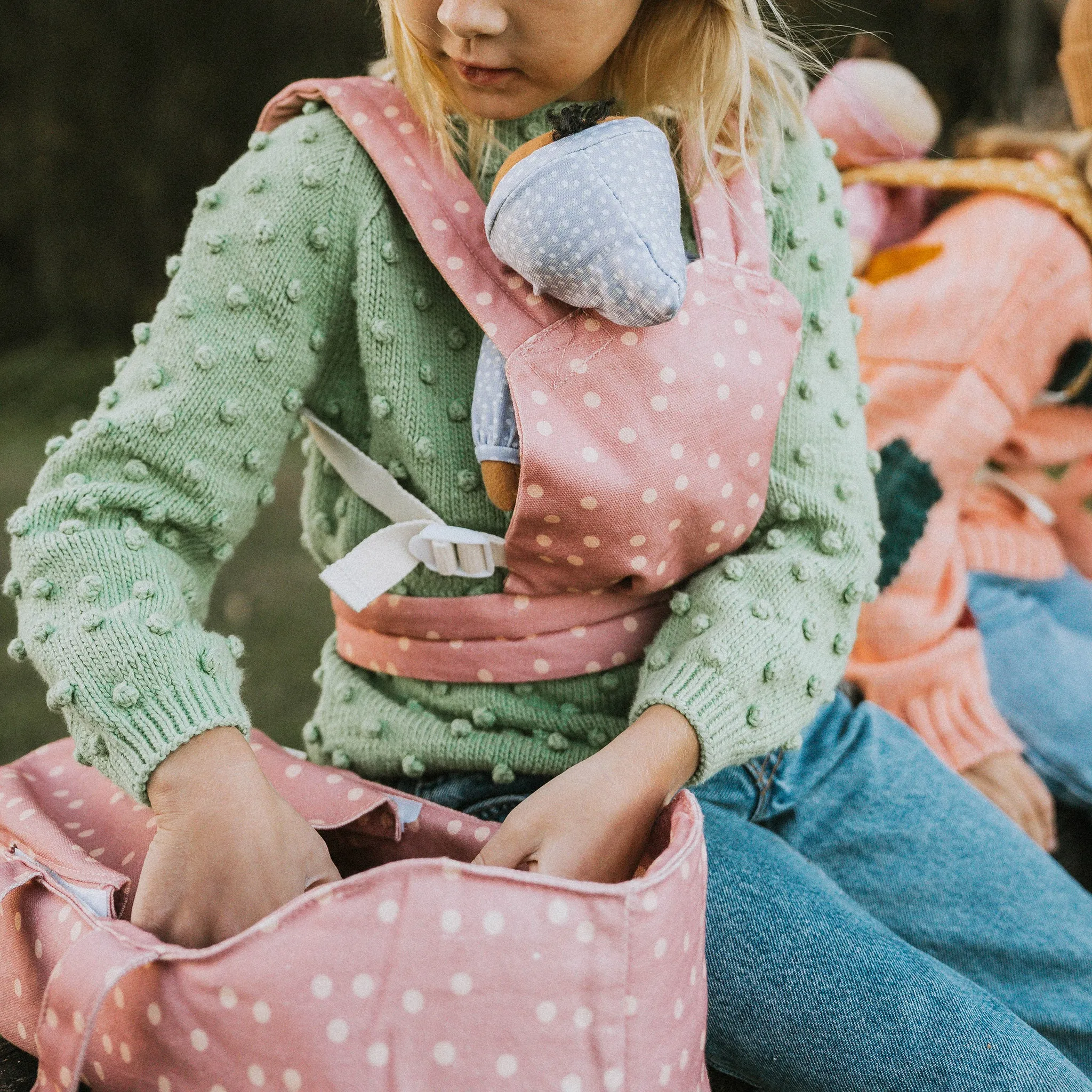 Dinkum Dolls Carry Cot - Polka Dot