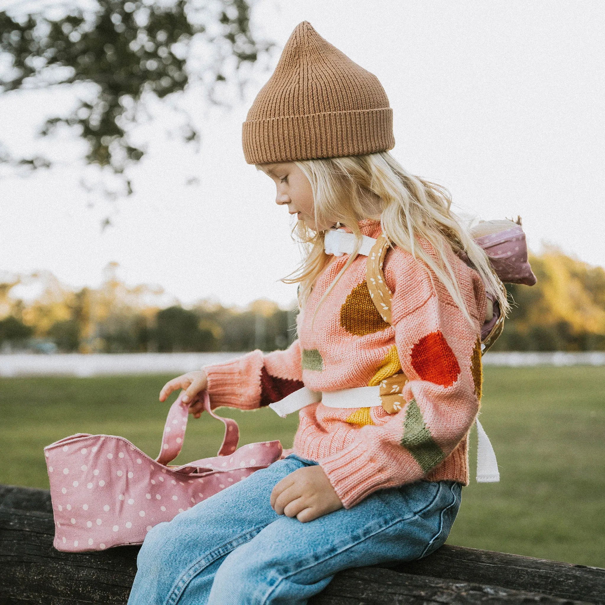 Dinkum Dolls Carry Cot - Polka Dot