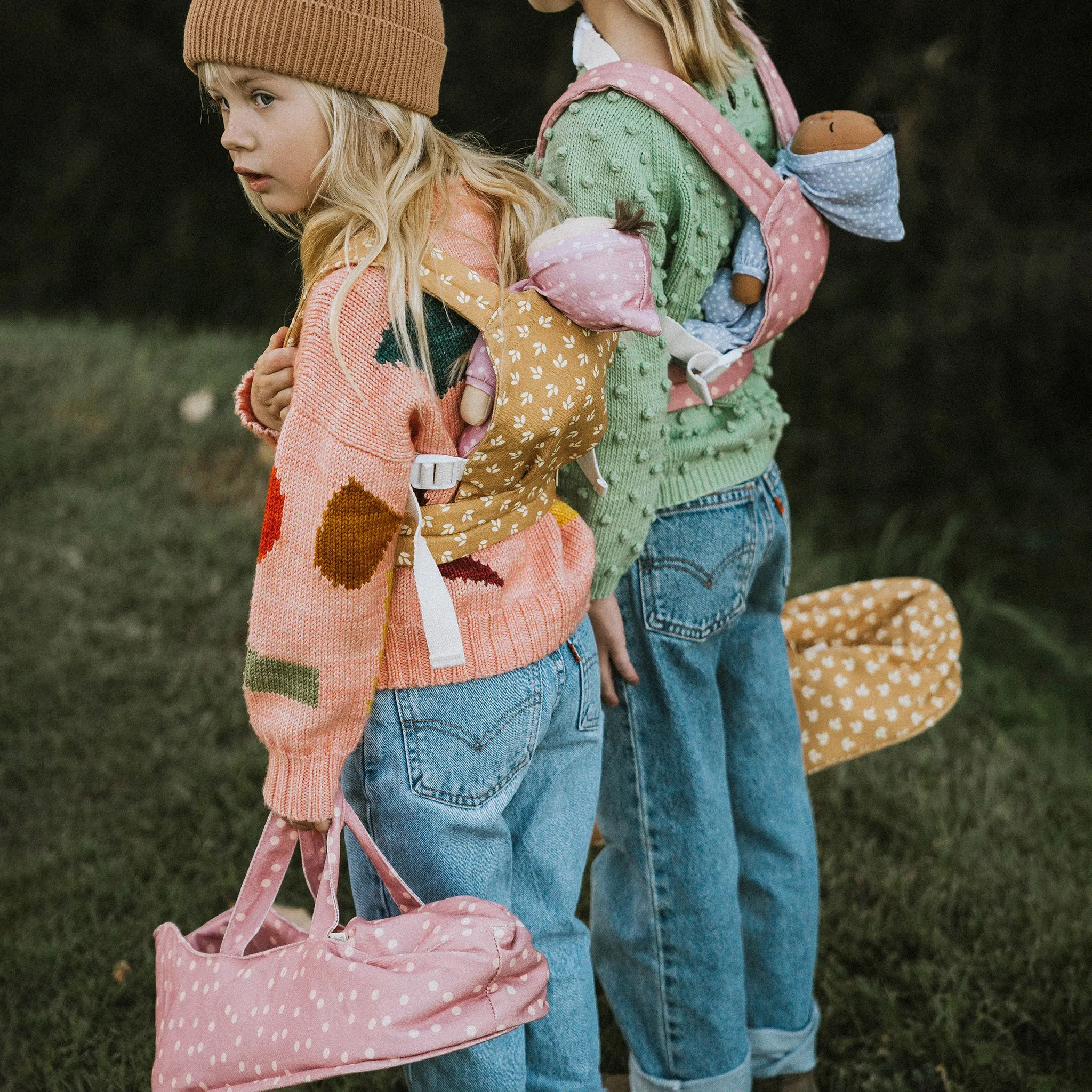 Dinkum Dolls Carry Cot - Polka Dot