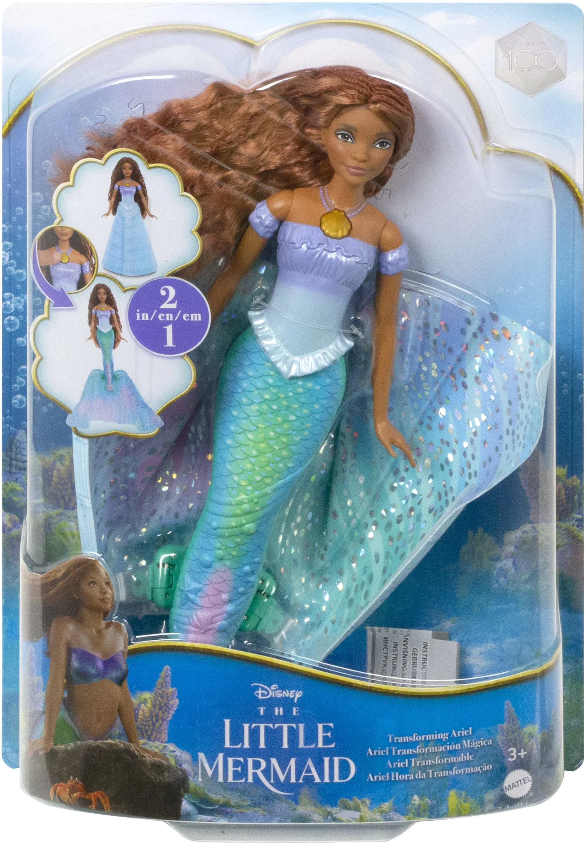 Disney Princess The Little Mermaid Transforming Ariel Fashion Doll