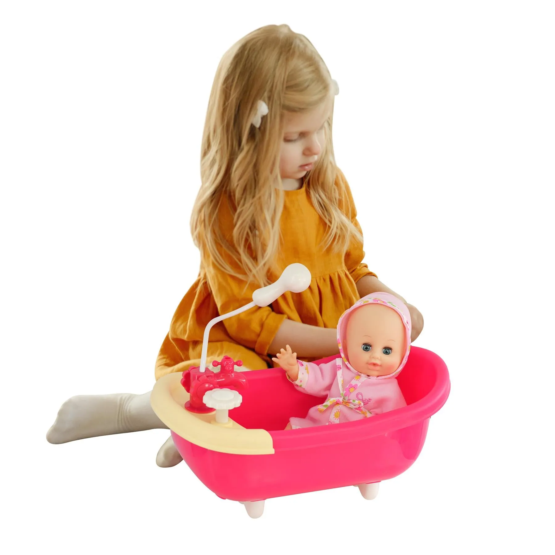 Doll and Bath set with Accessories