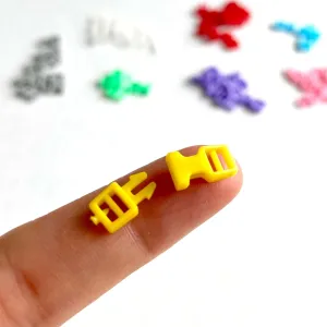 Doll clothes buckles 4mm Coloured plastic release buckle