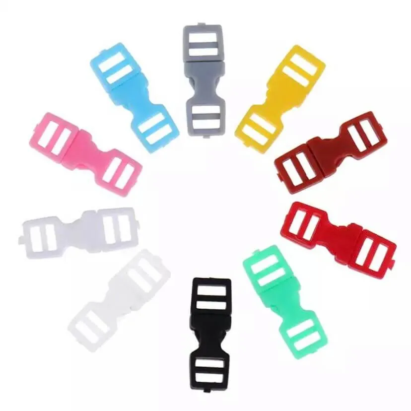 Doll clothes buckles 4mm Coloured plastic release buckle