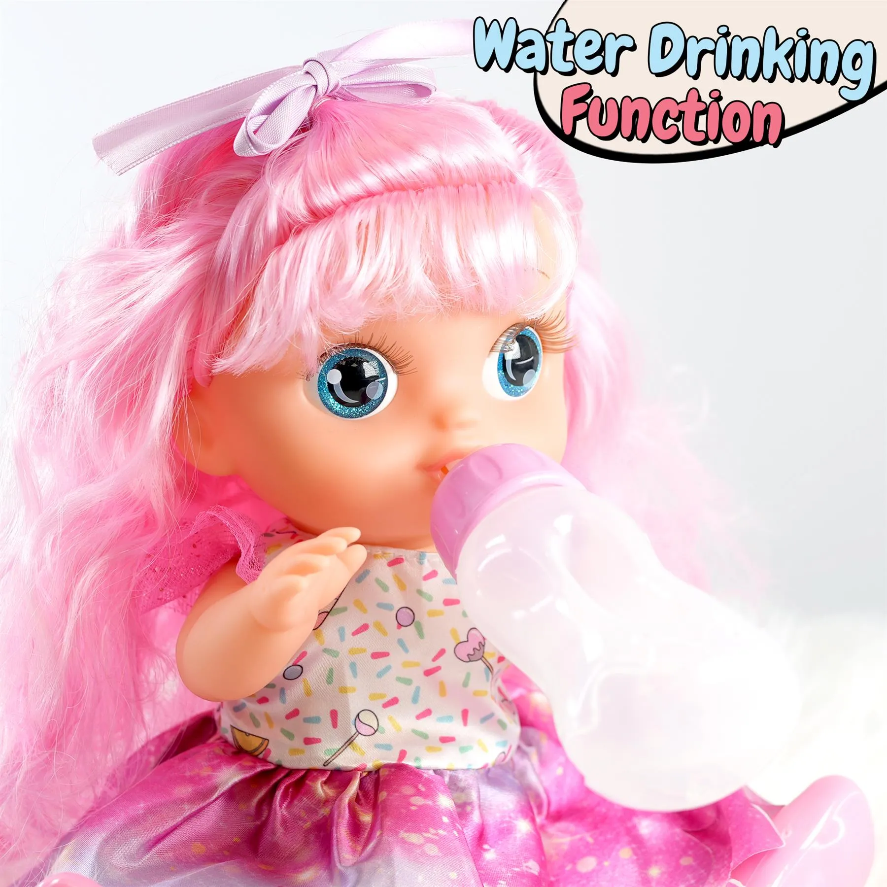 Doll With Big Eyes And Drinking & Wet Functions