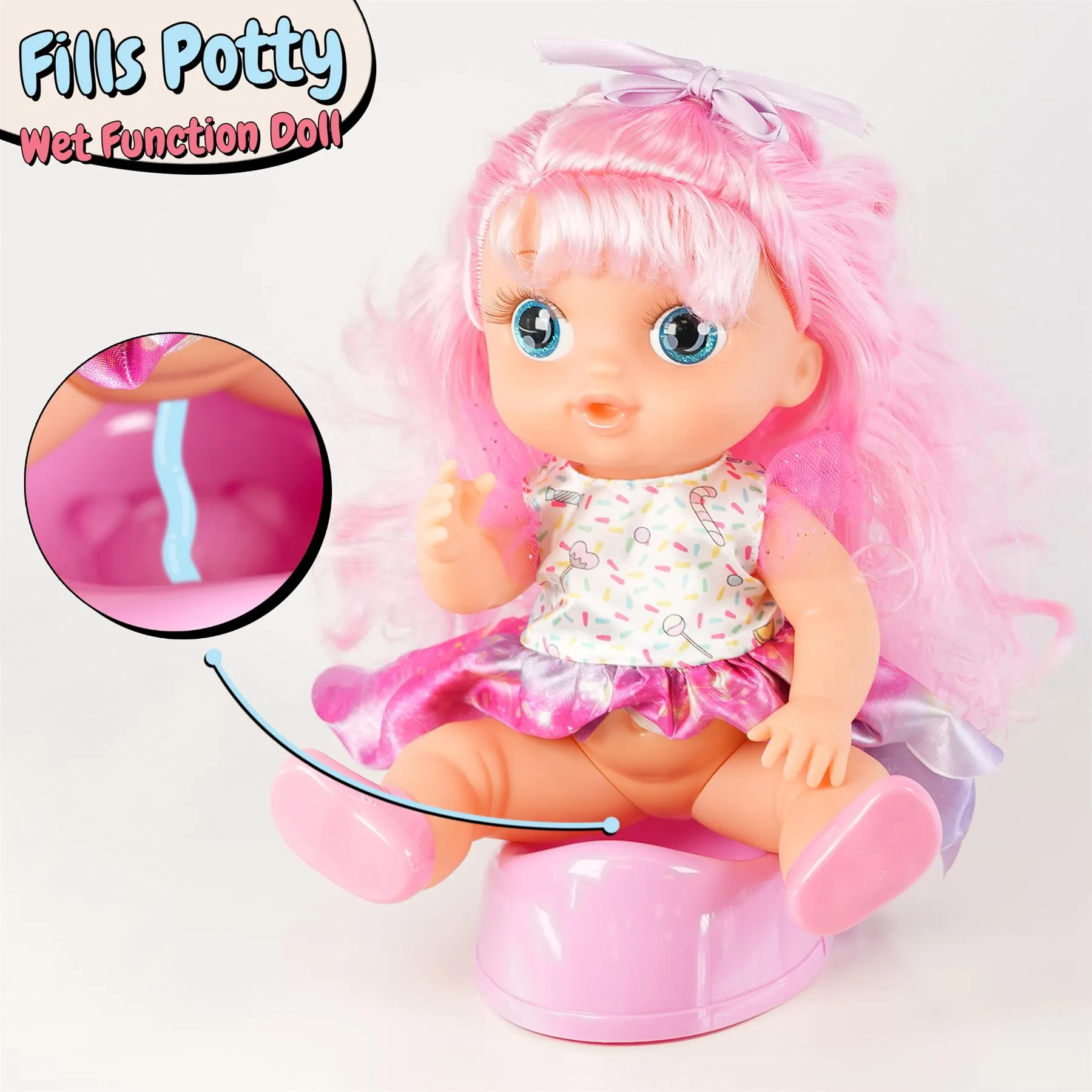 Doll With Big Eyes And Drinking & Wet Functions