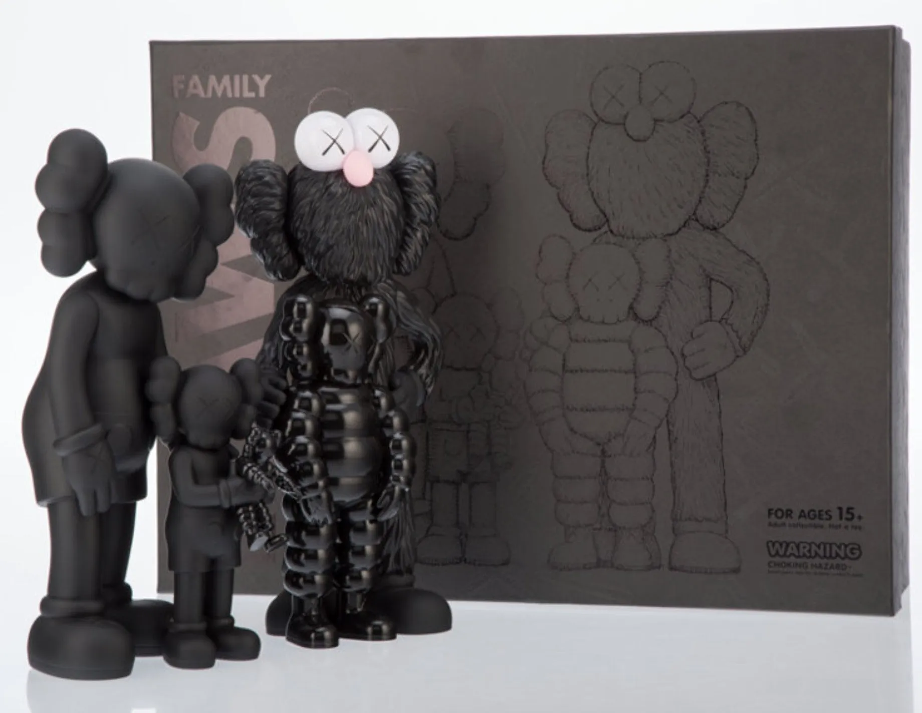 Family- Black Fine Art Toy by Kaws- Brian Donnelly