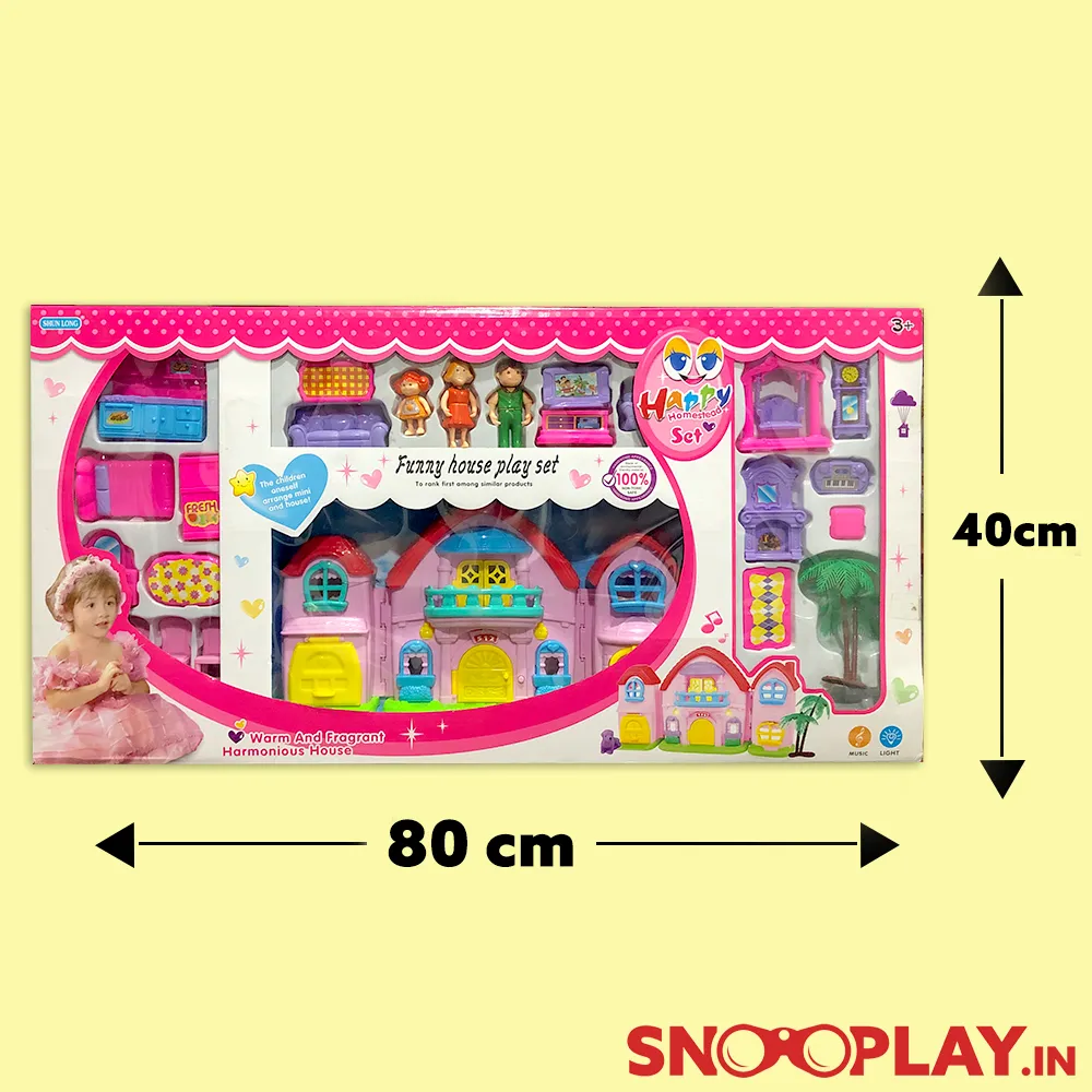 Family Welcome House Playset For Kids - Big (Doll House)