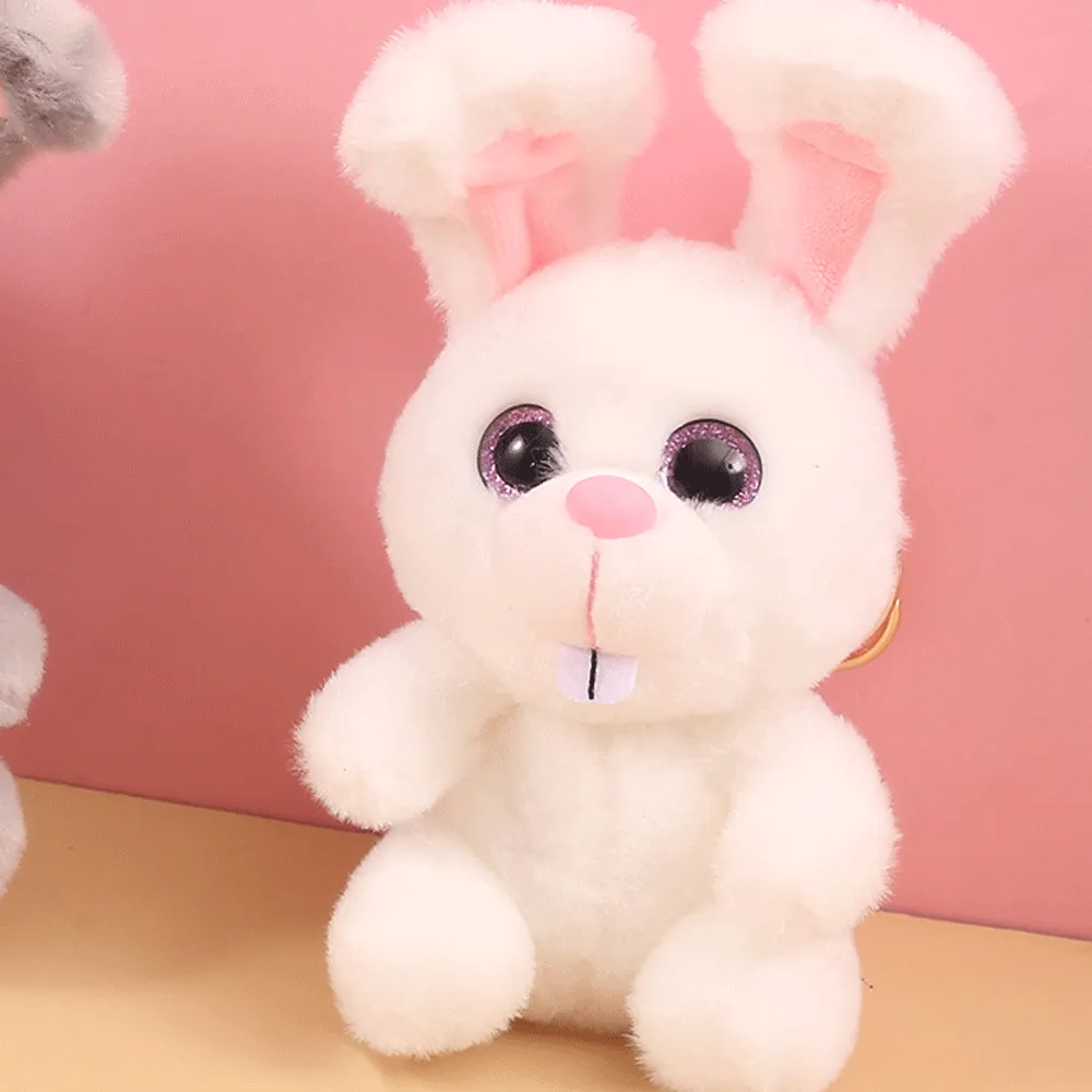 Fluffy Rabbit Plush Doll Keychain.