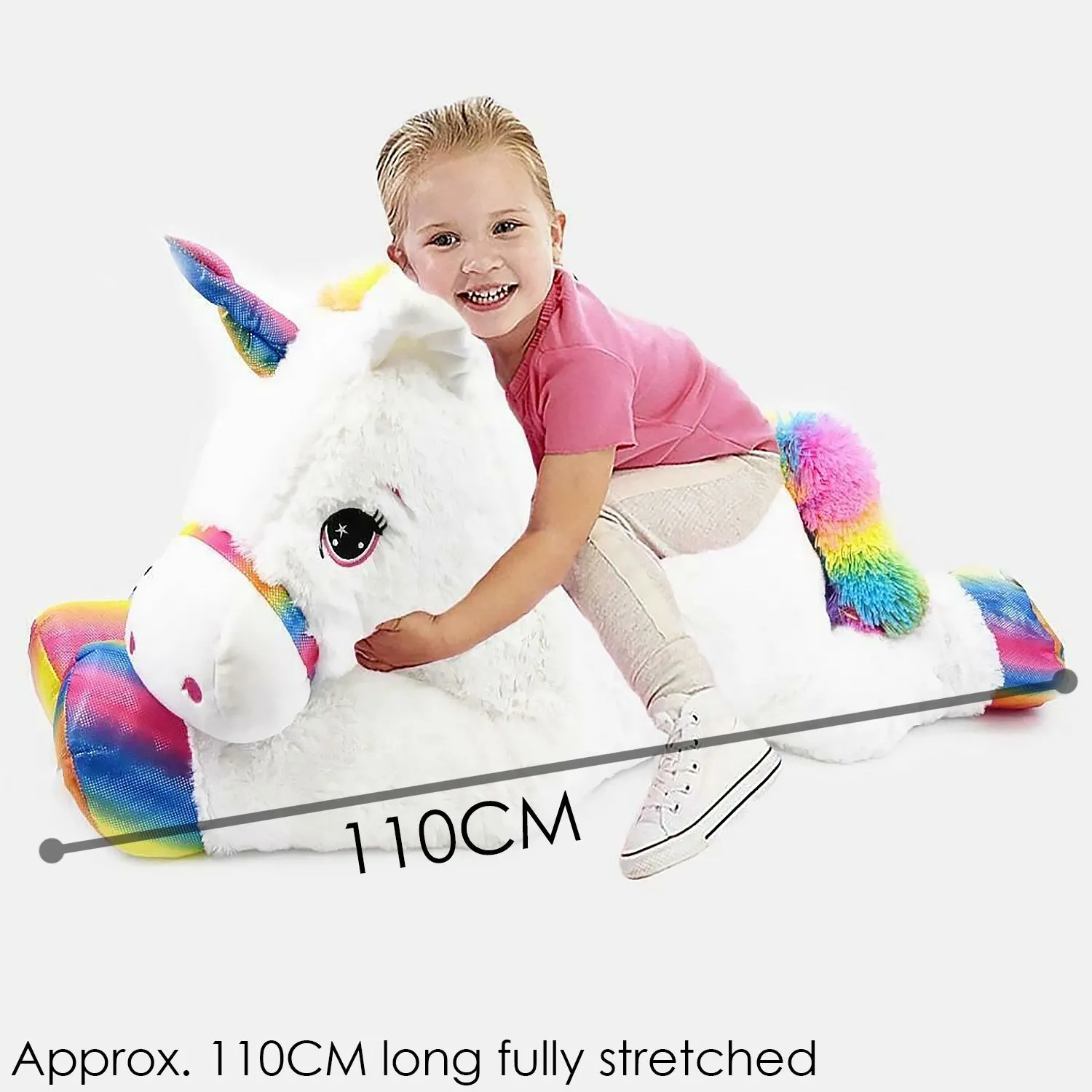 Giant Lying Stuffed Unicorn Soft Toy, 42"