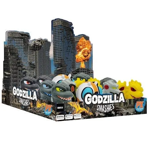 Godzilla Smashies 12Pc Stress Doll Display Case - PREVIEWS Exclusive