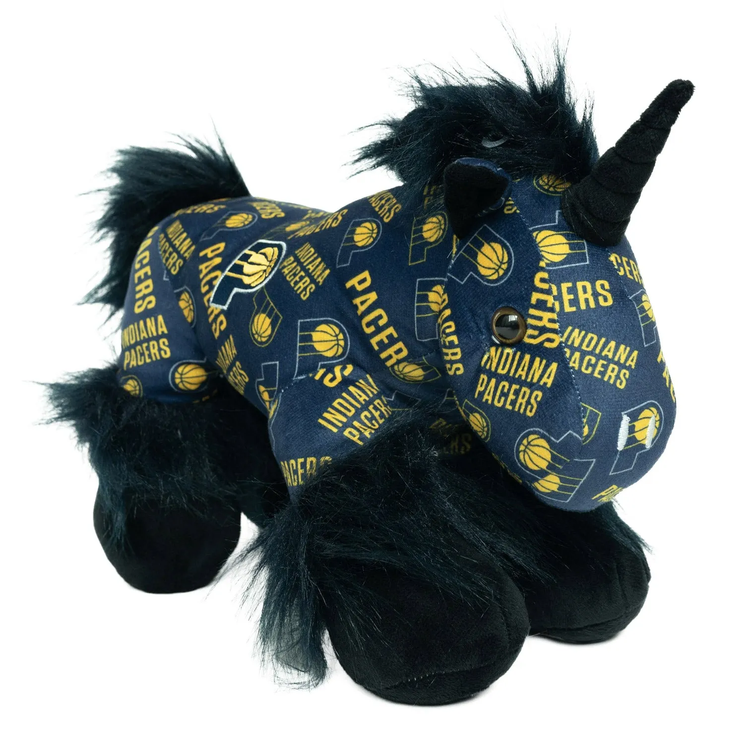 Indiana Pacers 9.5" in Team Color Mini Print Unicorn Plush Doll in Navy by FOCO