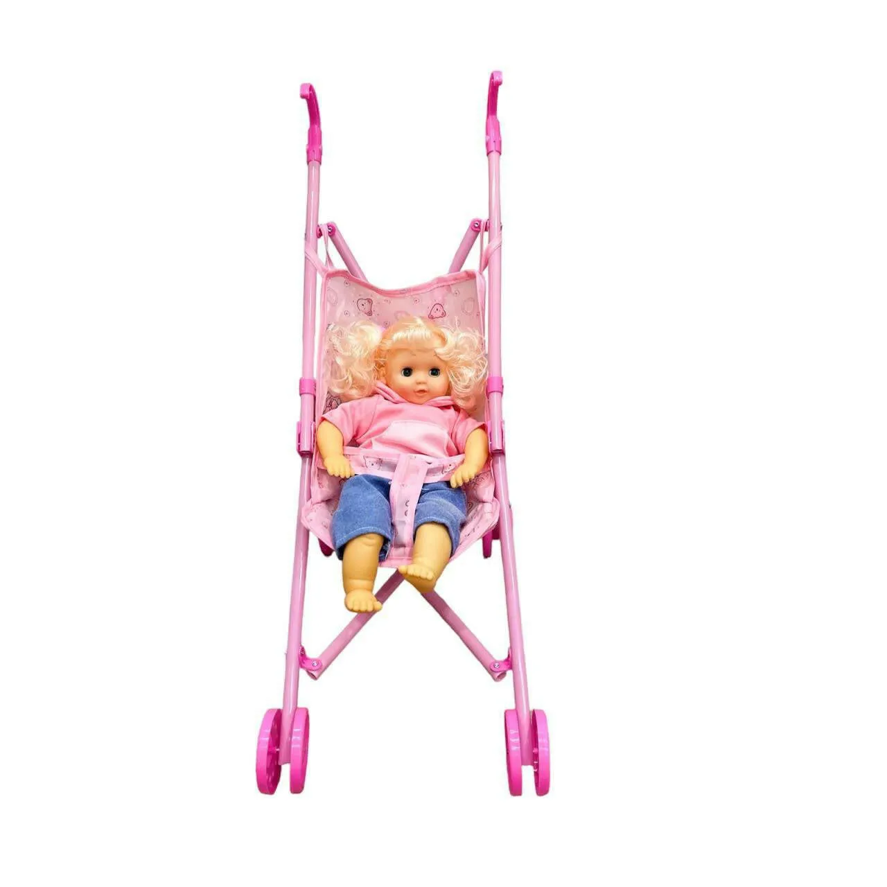 Interactive Toy Baby Doll Stroller Set for Toddlers