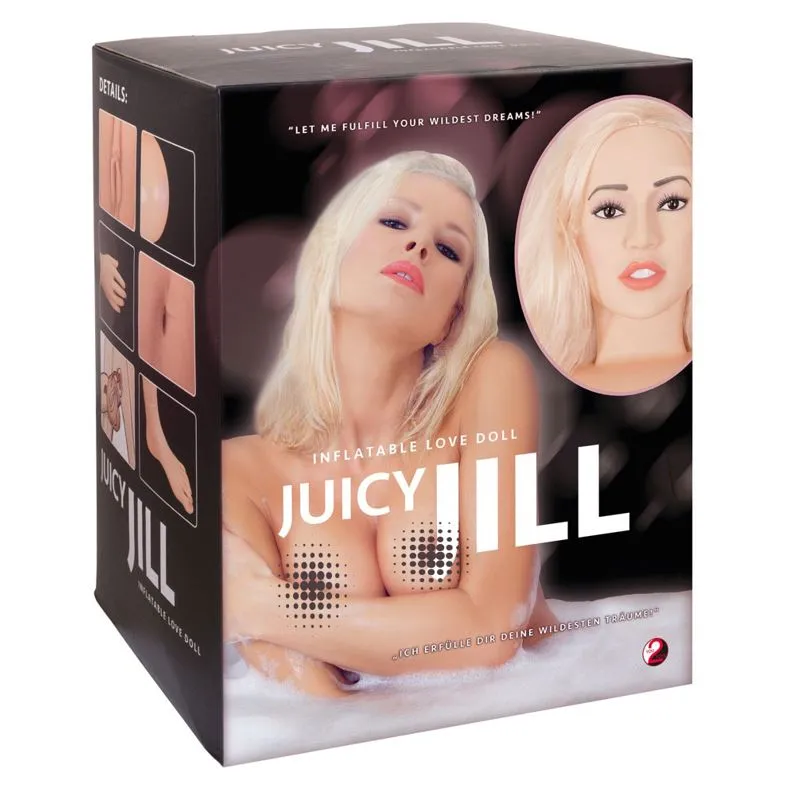 Juicy Jill Inflatable Life-Size Love Doll With 3D Face