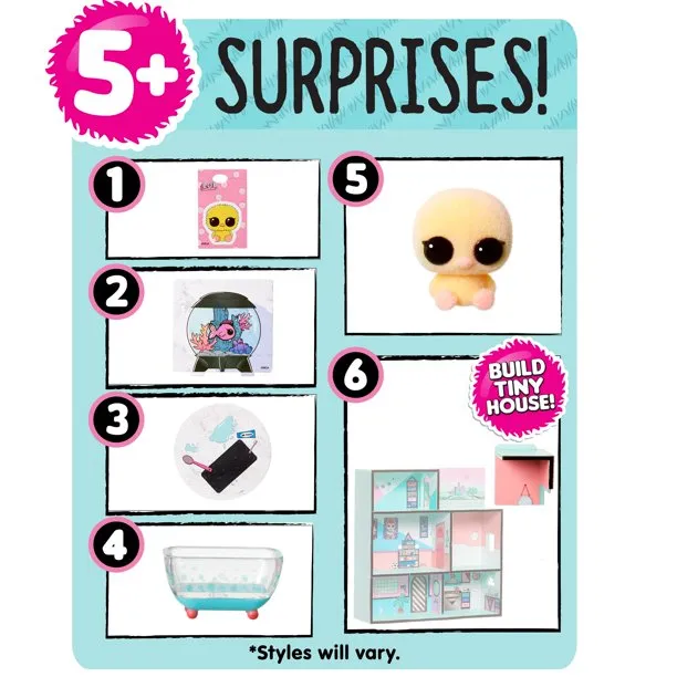 LOL Surprise! Minis with 5  Surprises - Fuzzy Tiny Animals, Collect to Build a Tiny House