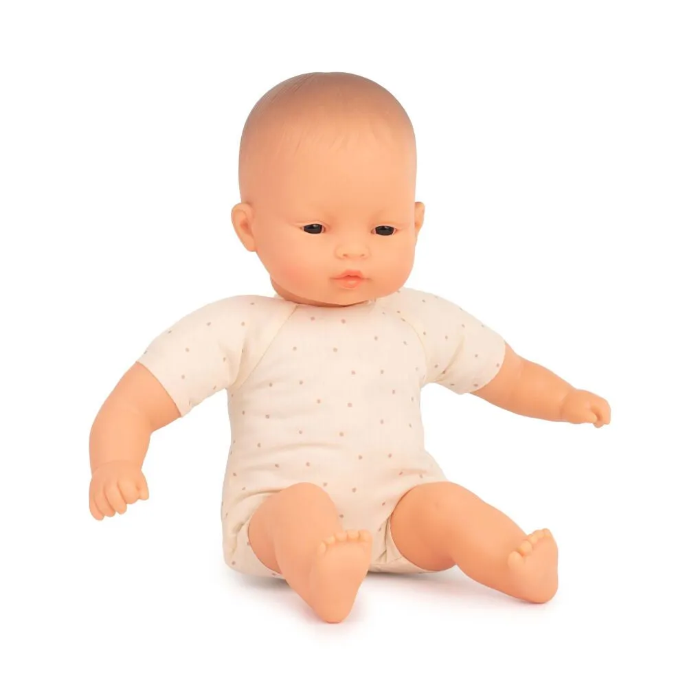 Miniland Doll - Soft Bodied with articulated head, Asian, 32 cm