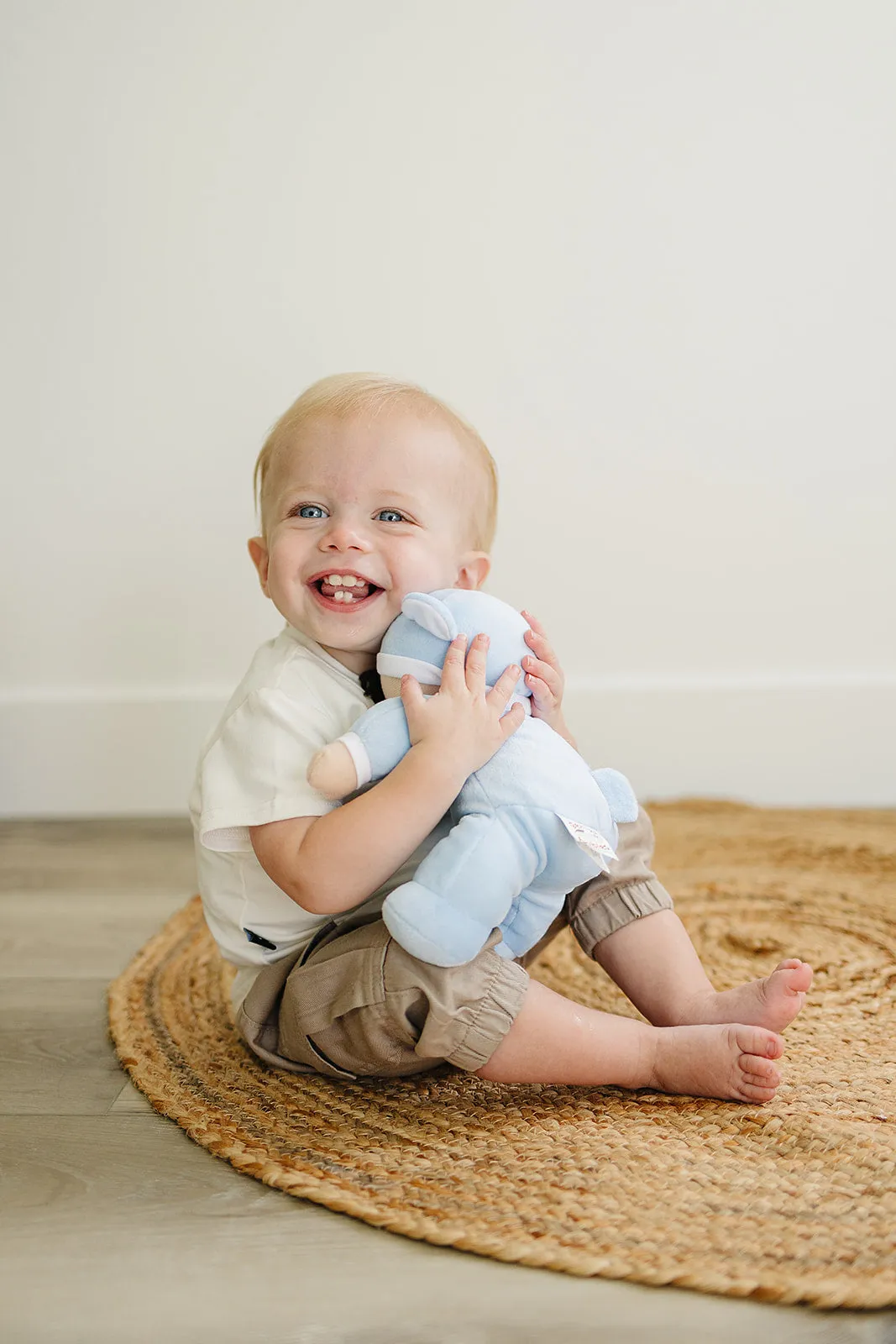 My First Baby Boy Doll in Blue with Rattle