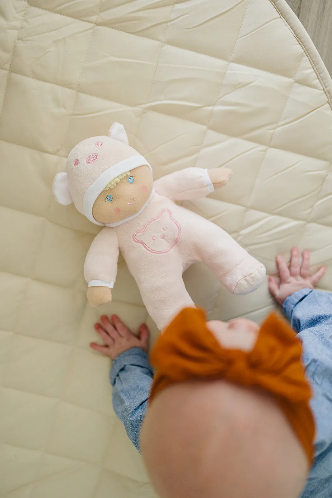 My First Baby Girl Doll in Pink with Rattle