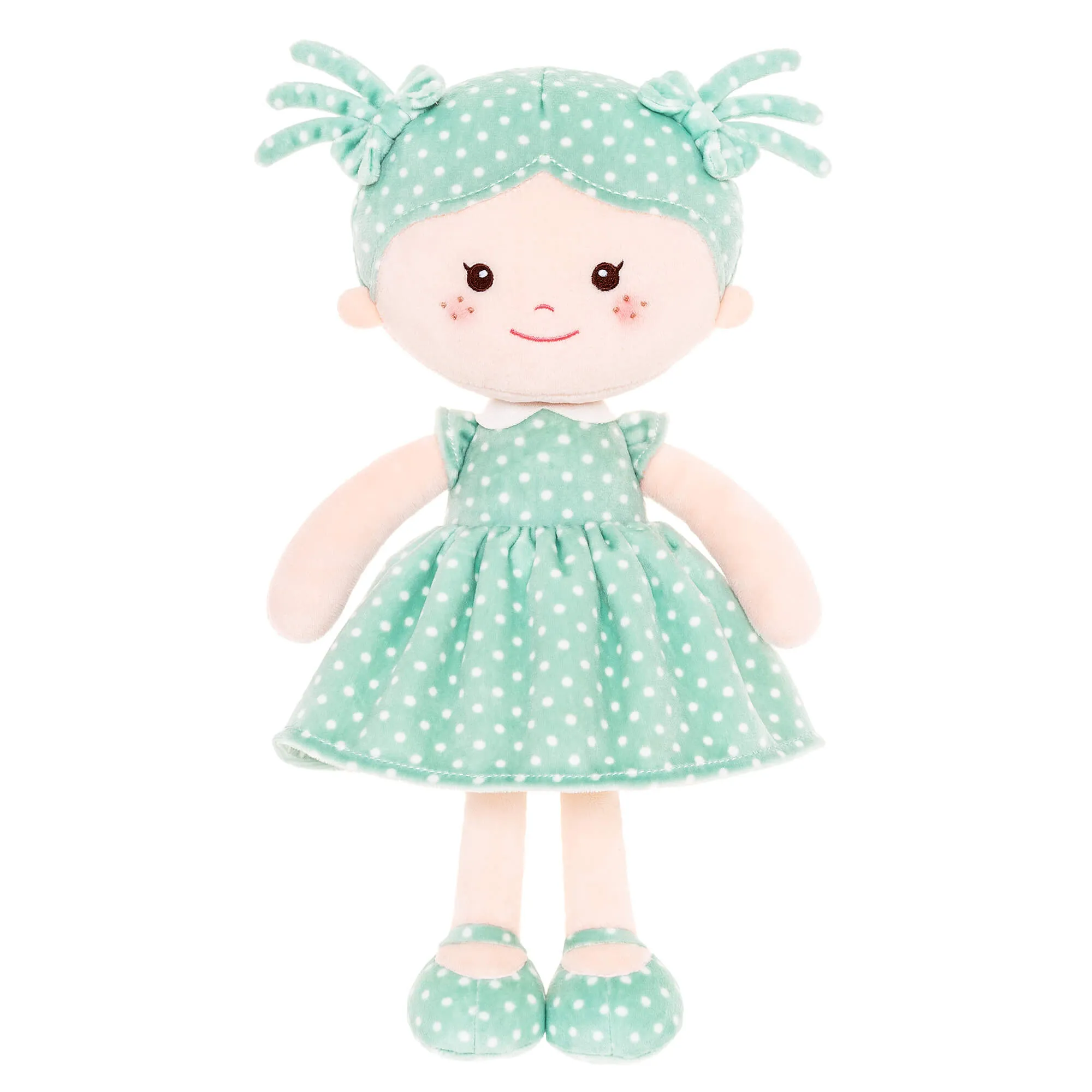 Onetoo 13-inch Personalized Mini Polka Dot Series Dolls Green Girl Gifts