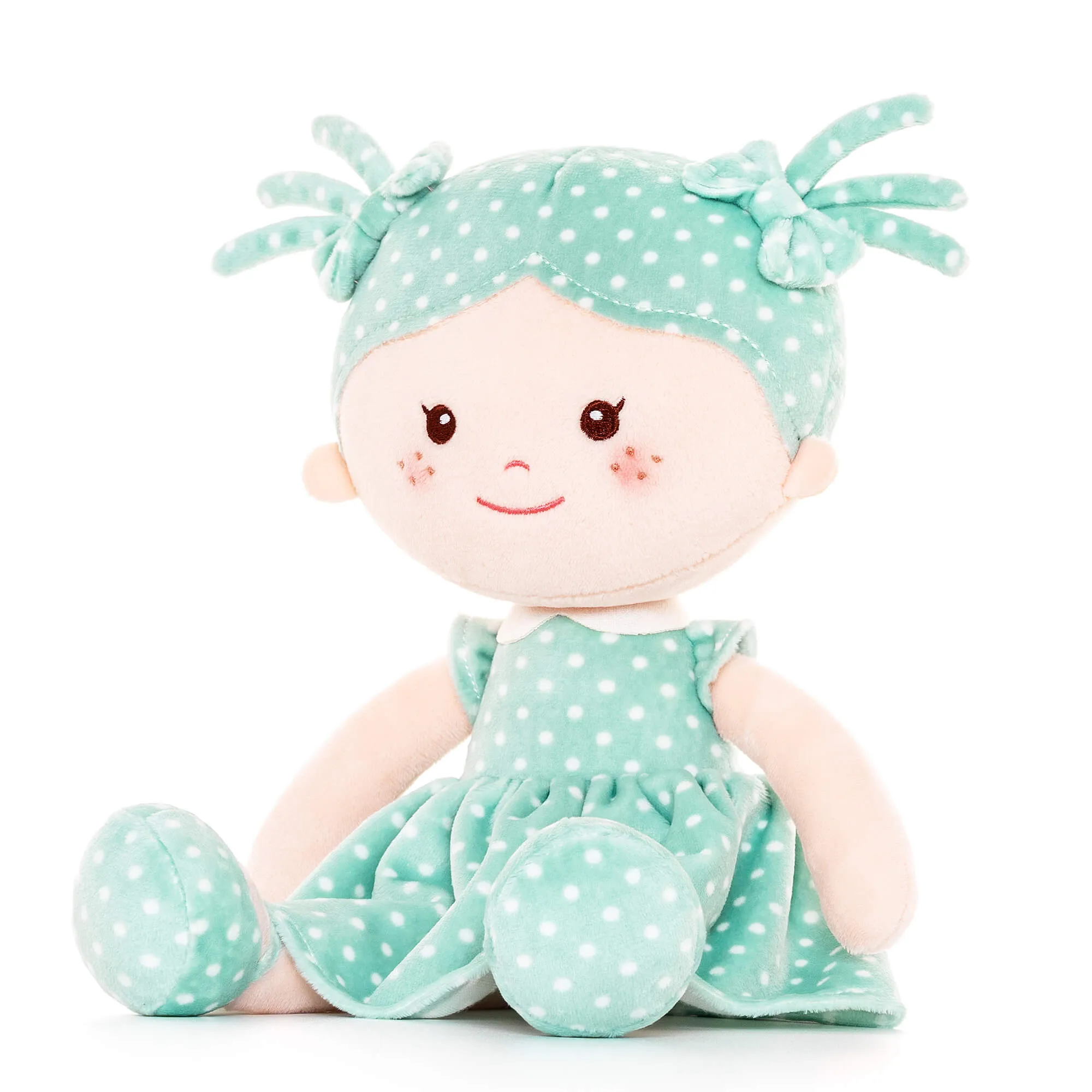 Onetoo 13-inch Personalized Mini Polka Dot Series Dolls Green Girl Gifts