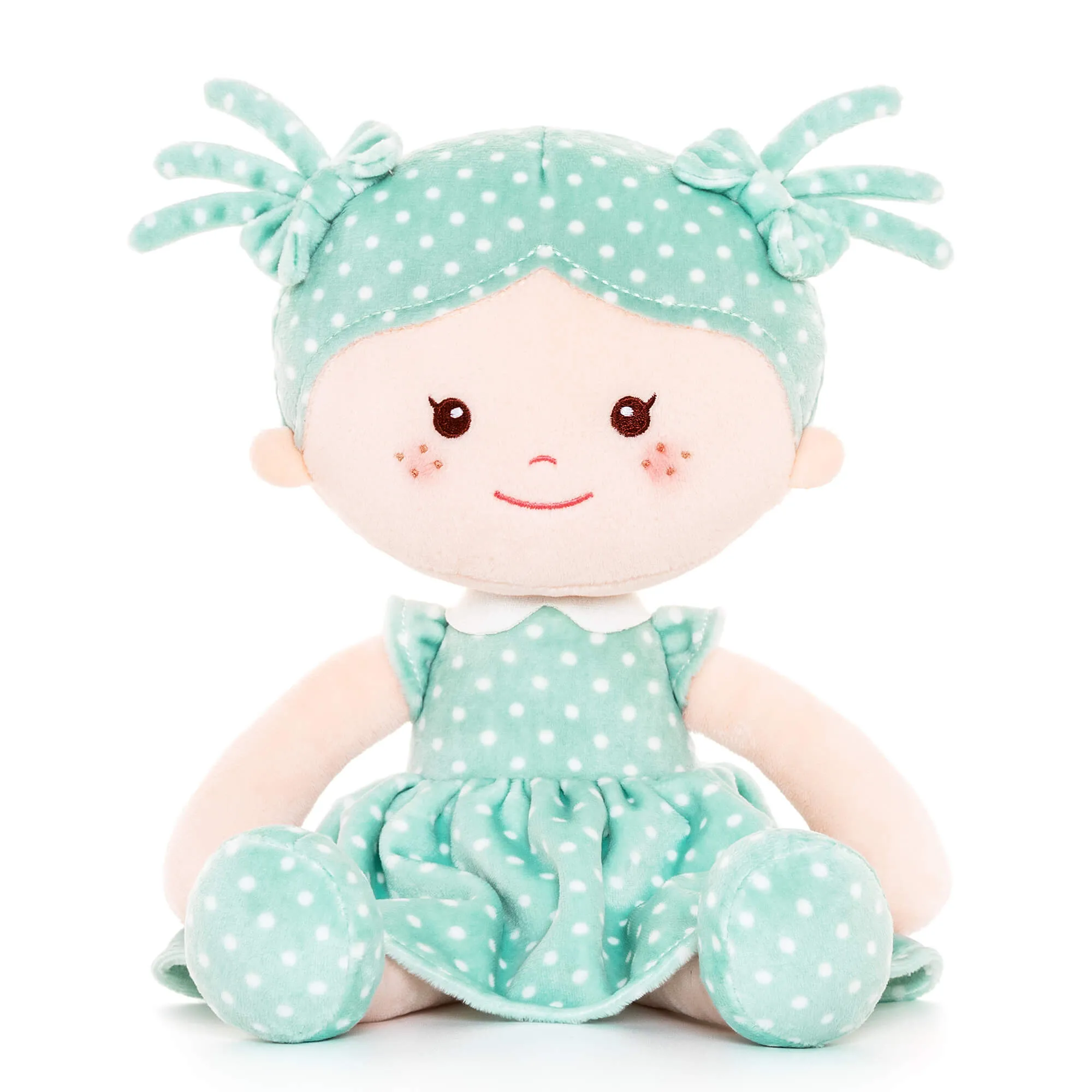 Onetoo 13-inch Personalized Mini Polka Dot Series Dolls Green Girl Gifts