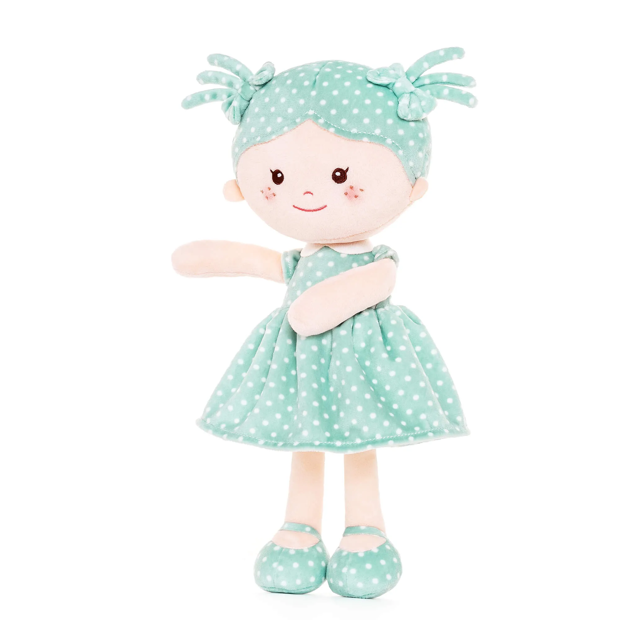 Onetoo 13-inch Personalized Mini Polka Dot Series Dolls Green Girl Gifts