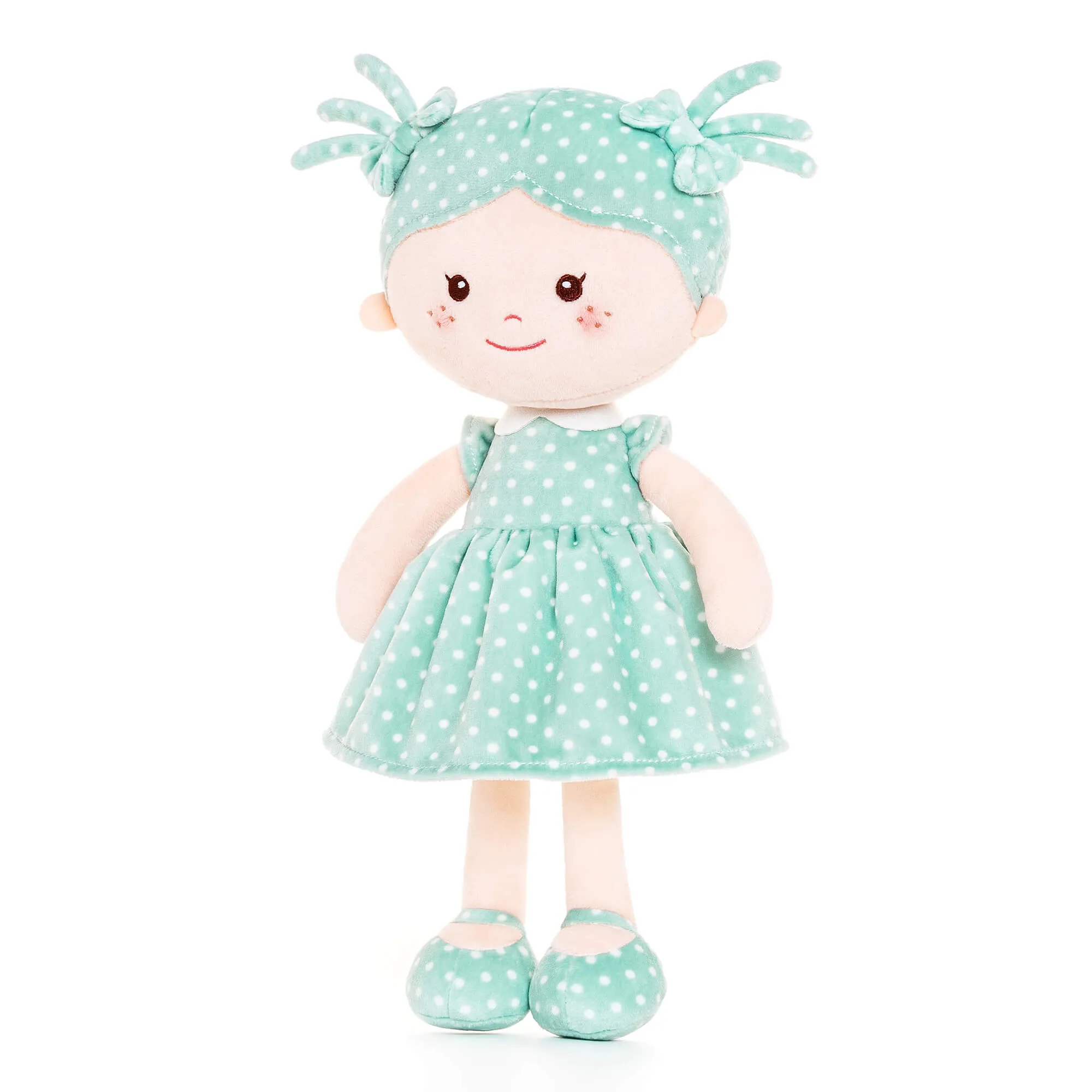 Onetoo 13-inch Personalized Mini Polka Dot Series Dolls Green Girl Gifts