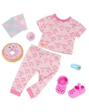 Our Generation Deluxe Pajama Outfit with Donut Print & Plush