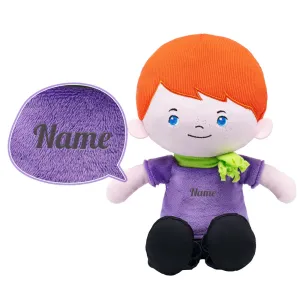 Personalized Blue Eyes Plush Boy Doll