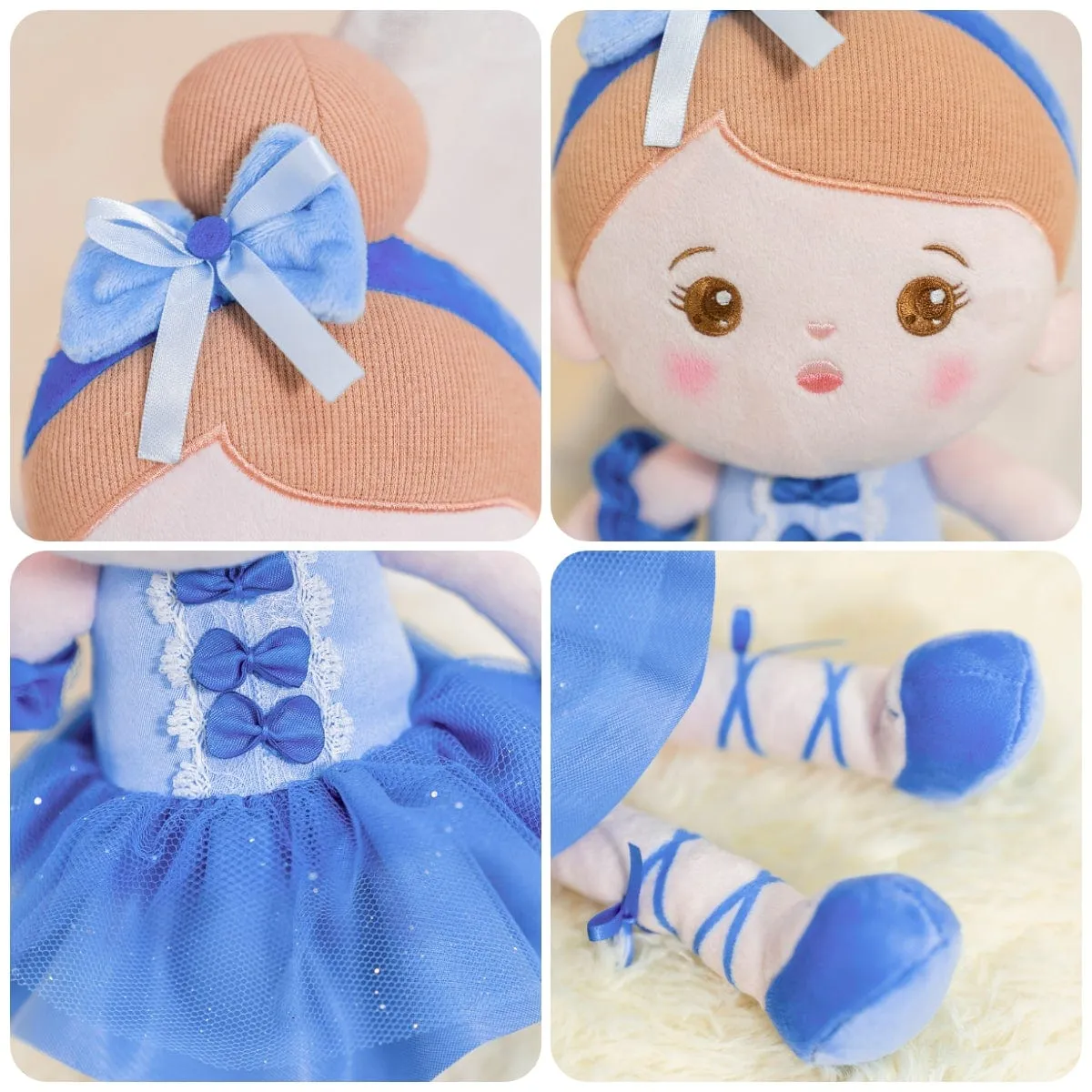 Personalized Blue Girl Plush Doll