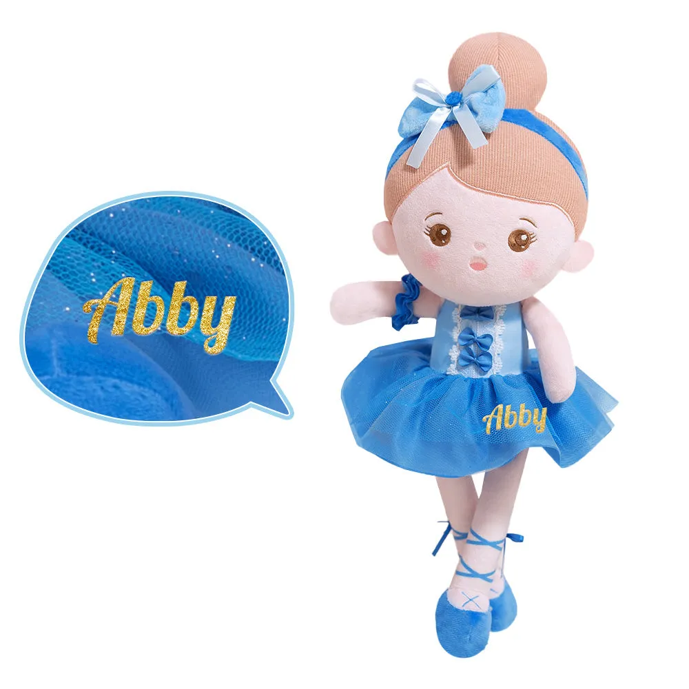 Personalized Blue Girl Plush Doll